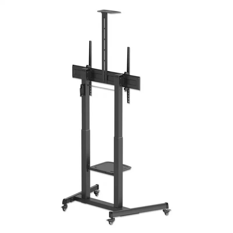 Manhattan Trolley Mount Stand for TV & Monitors (crank handle height adjust), For screens: 37 inch to 120 inch,VESA compatibility:all between 200x200 to 1000x600mm -check the dimensions of the four mounting holes on back of screen to ensure it fits,Max 120kg,1180 to 1630mm