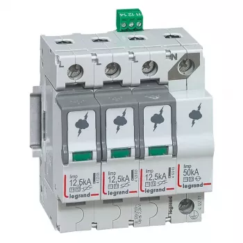 Legrand 412277 SPD viršįtampių slopintuvas T1+T2 3P+N 12,5 kA