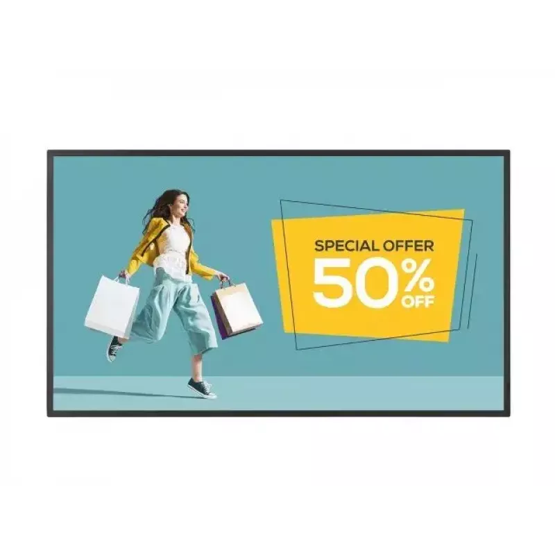 Sharp PN-HY431 skaitmeninės reklamos plokščias ekranas 109,2 cm (43 col.) TFT 500 cd/m² 4K Ultra HD Juoda 24/7