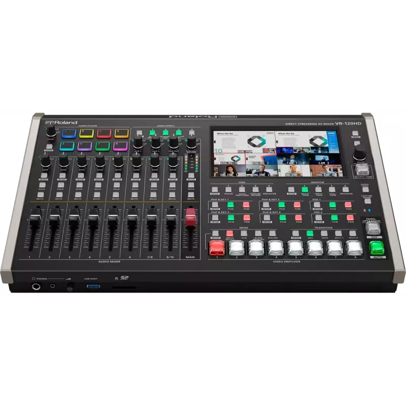 Garso maišytuvas Roland VR-120HD 42 kanalai 24 bitai 48 kHz Juoda