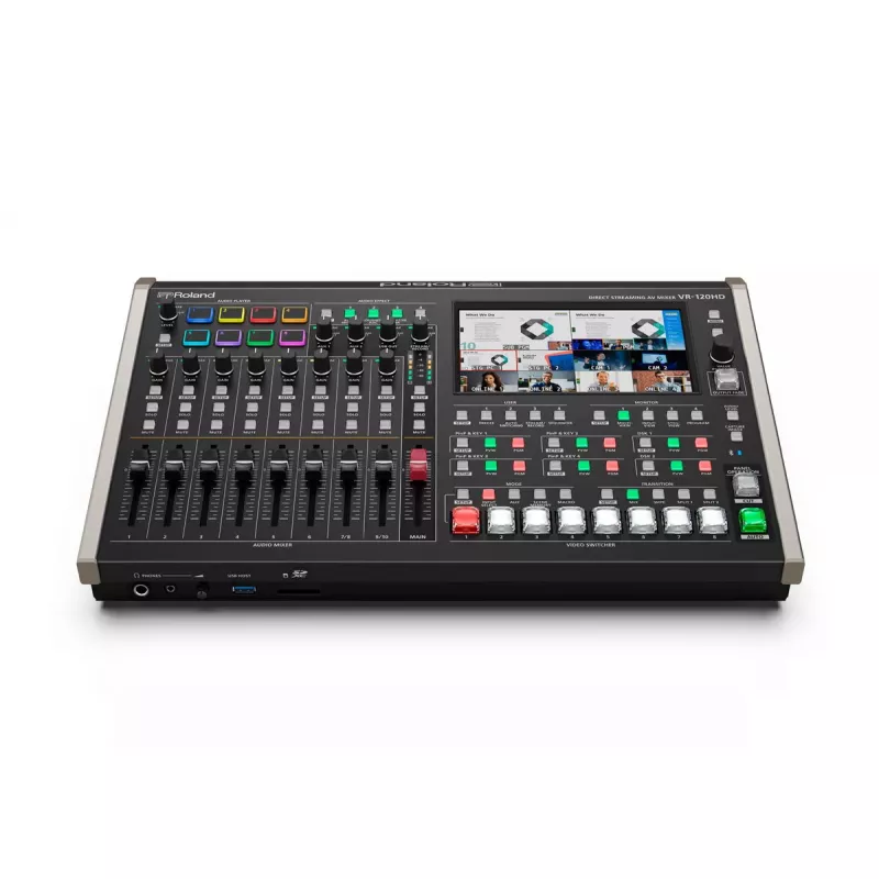 Garso maišytuvas Roland VR-120HD 42 kanalai 24 bitai 48 kHz Juoda