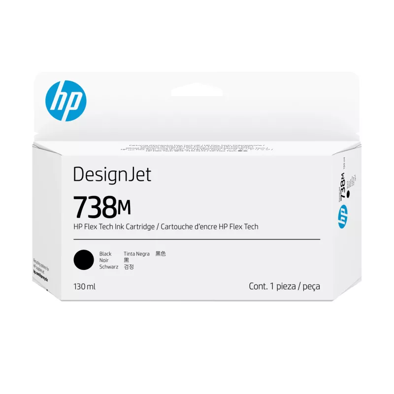 HP 738M 130 ml juoda DesignJet rašalo kasetė su spausdinimo galvute Terminis rašalinis