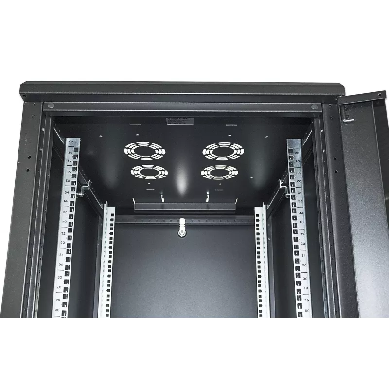Intellinet 19 colių tinklo spinta - laisvai stovinti, 32U, 600x600 mm (plotis x gylis), juoda, plokščia pakuotė, maks. 1500 kg, kelių taškų durų užraktas, po vieną užraktą šoninėms plokštėms, naudojamas gylis 123–373 mm, IP20 apsaugos klasė, stovas, plienas