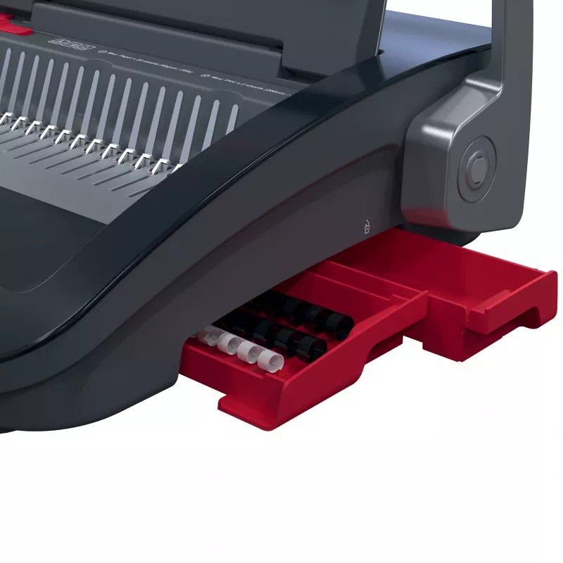 GBC CombBind® CB25 Rankinis įrišimo aparatas, Šukinio įrišimo aparatas, Rankinis, 390 lapų, Juoda, Raudona