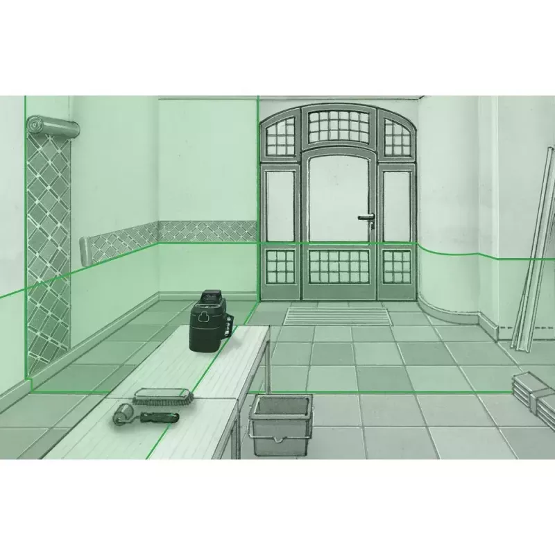 Linijos lazerinis nivelyras Laserliner PocketPlane-Laser 3G ±0,3 mm/m savaiminio išsilyginimo