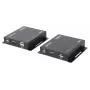 ”Manhattan“ 1080p HDMI KVM per IP plėtiklio rinkinys, pratęsia 1080p@60Hz signalą iki 120 m su vienu 6 kat. eterneto kabeliu arba IP tinklu, siųstuvas ir imtuvas, USB-A prievadai asmeniniam kompiuteriui / pelei / klaviatūrai, juodos spalvos, trejų metų garantija