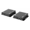 ”Manhattan“ 1080p HDMI KVM per IP plėtiklio rinkinys, pratęsia 1080p@60Hz signalą iki 120 m su vienu 6 kat. eterneto kabeliu arba IP tinklu, siųstuvas ir imtuvas, USB-A prievadai asmeniniam kompiuteriui / pelei / klaviatūrai, juodos spalvos, trejų metų garantija