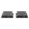 ”Manhattan“ 1080p HDMI KVM per IP plėtiklio rinkinys, pratęsia 1080p@60Hz signalą iki 120 m su vienu 6 kat. eterneto kabeliu arba IP tinklu, siųstuvas ir imtuvas, USB-A prievadai asmeniniam kompiuteriui / pelei / klaviatūrai, juodos spalvos, trejų metų garantija