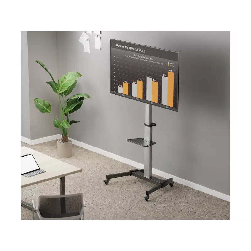 Equip 37-86 colių pasukamas TV stovas 50 kg talpos reguliuojamo aukščio