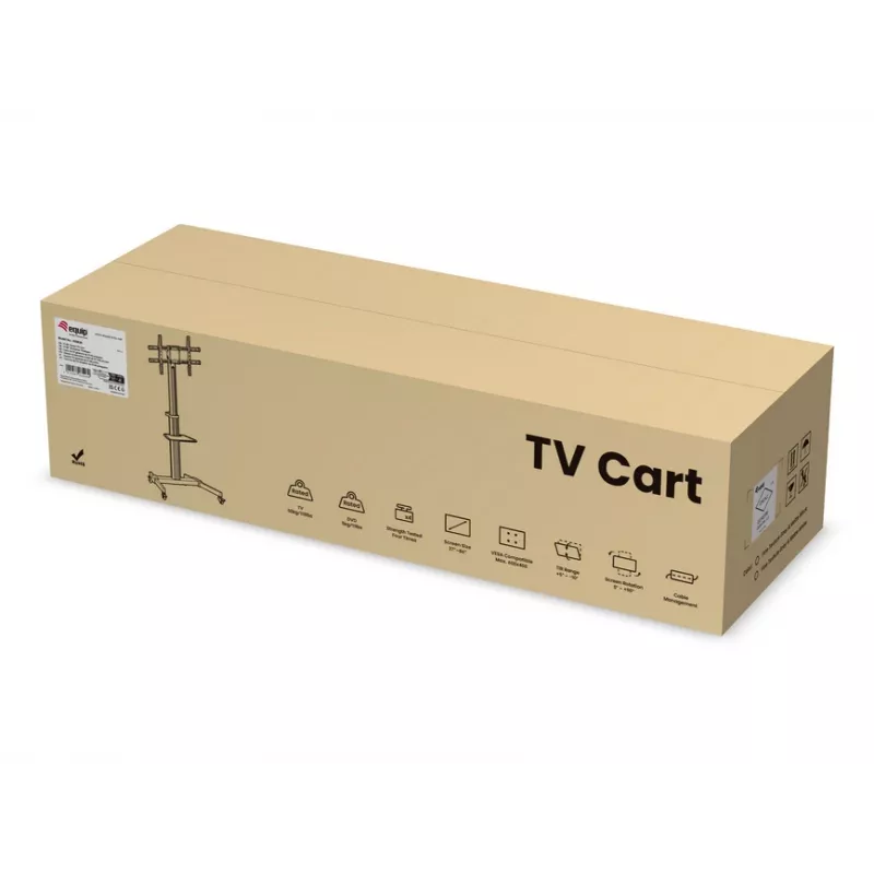 Equip 37-86 colių pasukamas TV stovas 50 kg talpos reguliuojamo aukščio