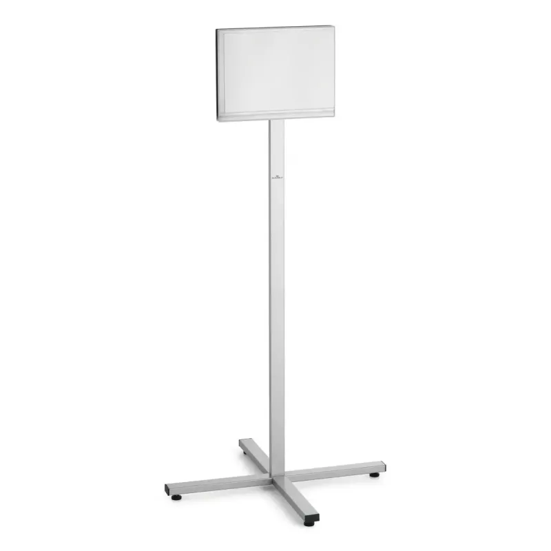 Informacinis stendas Durable 502057 A4 iš nerūdijančio plieno, antracito/pilka, 638×638×1348 mm