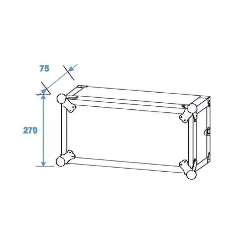 Kietas dėklas Roadinger 30107204 Aliuminis Juoda Sidabrinė 525x550x270mm