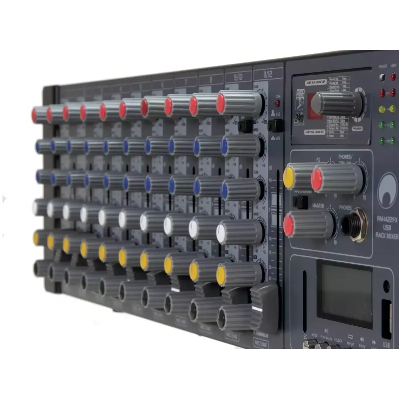 Maišytuvas Omnitronic RM-1422FX 12 kanalų 20 - 20000 Hz Juodas