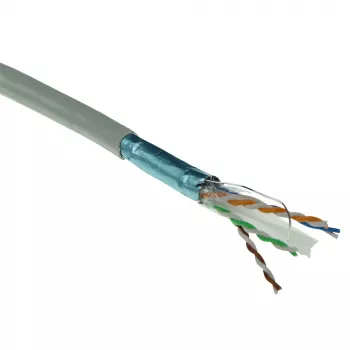 ACT Cat 6 F/UTP tvirta instaliacinė kabelis, PVC, CPR euroklasė ECA, 24 AWG, pilka 305 metrai