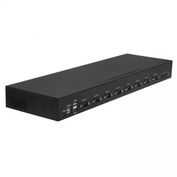 RealPower 284513 nuoseklusis keitiklis / kartotuvas / izoliatorius USB 2.0 RS-232 Juoda