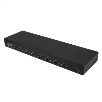 RealPower 284513 nuoseklusis keitiklis / kartotuvas / izoliatorius USB 2.0 RS-232 Juoda