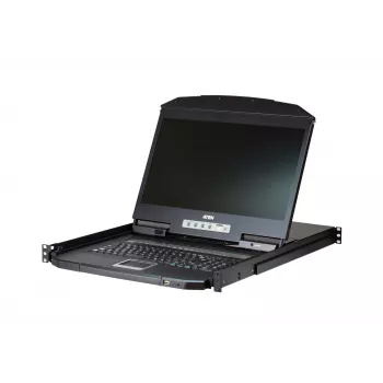 ATEN 16P trumpo gylio viengubo bėgelio LCD KVM jungiklis, 47 cm (18,5 colio), 1366 x 768 pikselių, TFT-LCD, 250 cd/m², 1000:1, 170°