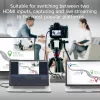 ACT dviejų HDMI įvesčių USB-C vaizdo perjungiklis 60Hz pilkas