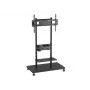 Mobilus TV stovas EQUIP 50–90 colių su perforuota lentyna, VESA 200x200–600x400, 60 kg, juodas