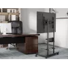 Mobilus TV stovas EQUIP 50–90 colių su perforuota lentyna, VESA 200x200–600x400, 60 kg, juodas