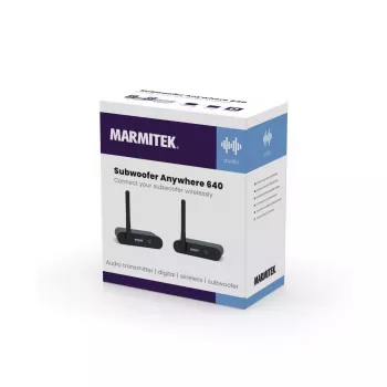 Marmitek Subwoofer Anywhere 640 - Belaidis garso siųstuvas ir imtuvas žemųjų dažnių garsiakalbiui
