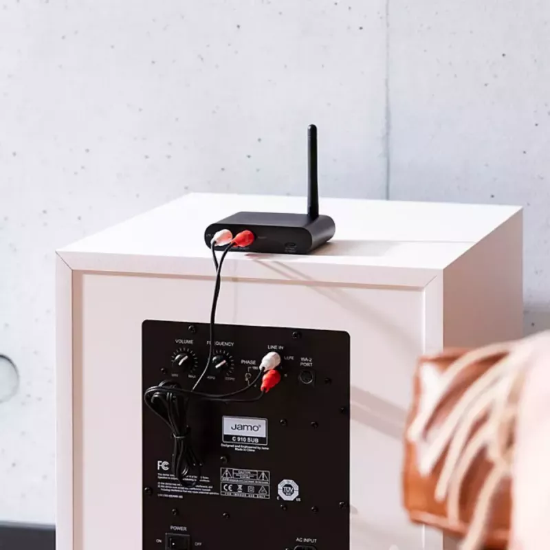Marmitek Subwoofer Anywhere 640 - Belaidis garso siųstuvas ir imtuvas žemųjų dažnių garsiakalbiui