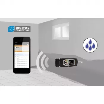 Laserliner MultiWet-Finder Plus elektroninis higrometras juoda balta skaitmeninis ekranas