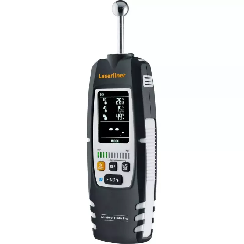 Laserliner MultiWet-Finder Plus elektroninis higrometras juoda balta skaitmeninis ekranas