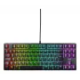 Mechaninė žaidimų klaviatūra No name K4V2 RGB — Tenkeyless 80–87%, AZERTY prancūzų, USB, RGB apšvietimas, 68 klavišai, 2 m kabelis, juoda