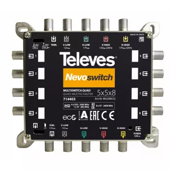 Palydovinis multisvičius Televes 714403 5 įėjimai 13 išėjimų