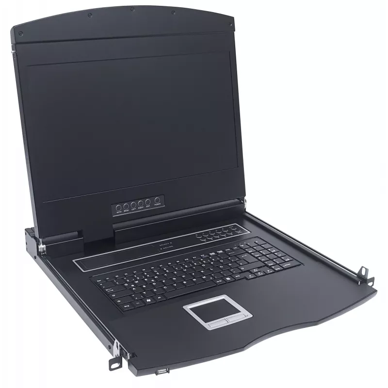 Intellinet 508025 stovo valdymo pultas 43,2 cm (17 colių) 1280 x 1024 pikselių Juoda 1U