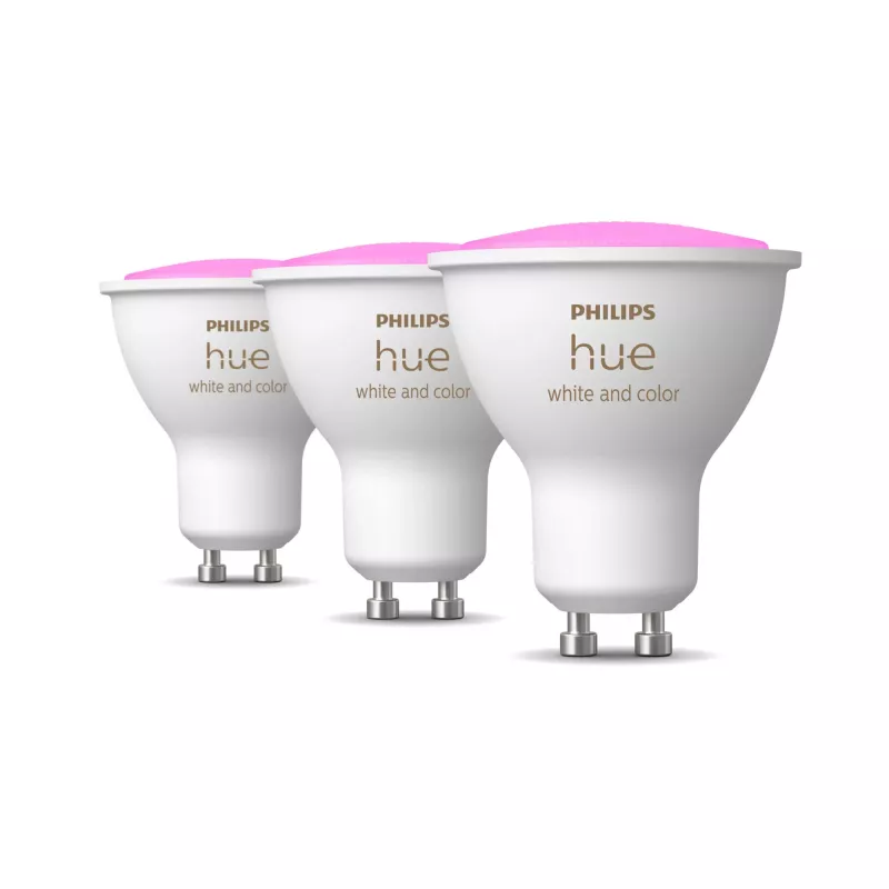 Philips Hue White and colour ambience GU10 – išmanusis prožektorius – (3 vnt. pakuotė)