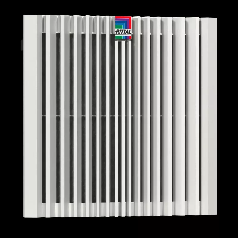 Stovo priedas Rittal 3244.740 — plastikinis korpusas, oro srautas 910 m³/h, baltas