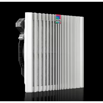 Stovo priedas Rittal 3244.740 — plastikinis korpusas, oro srautas 910 m³/h, baltas