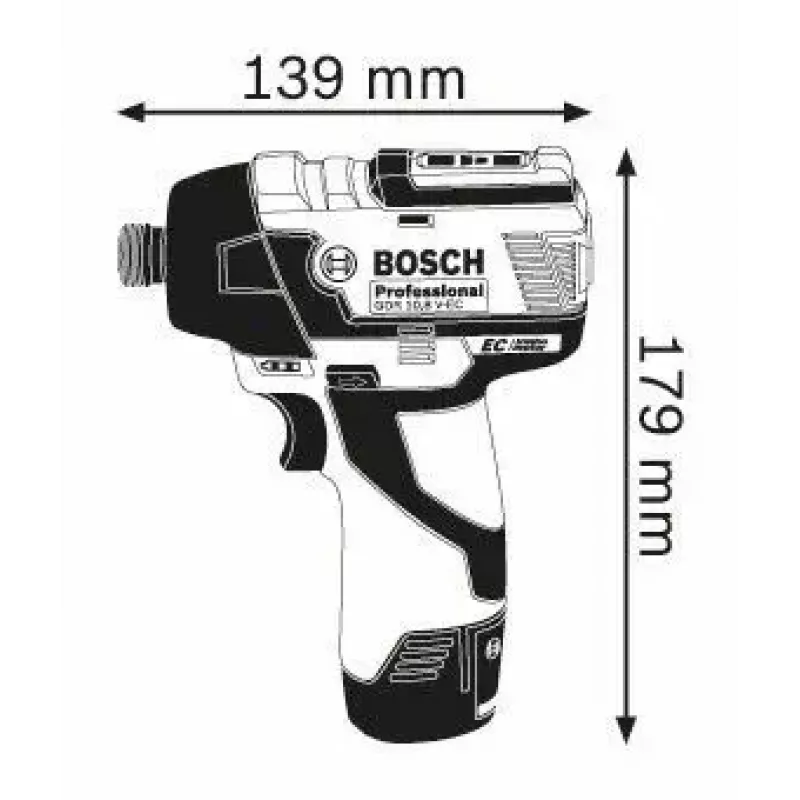 Smūginis suktuvas Bosch GDR 12V-110 Professional 1/4 colio 110 N⋅m 10.8 V
