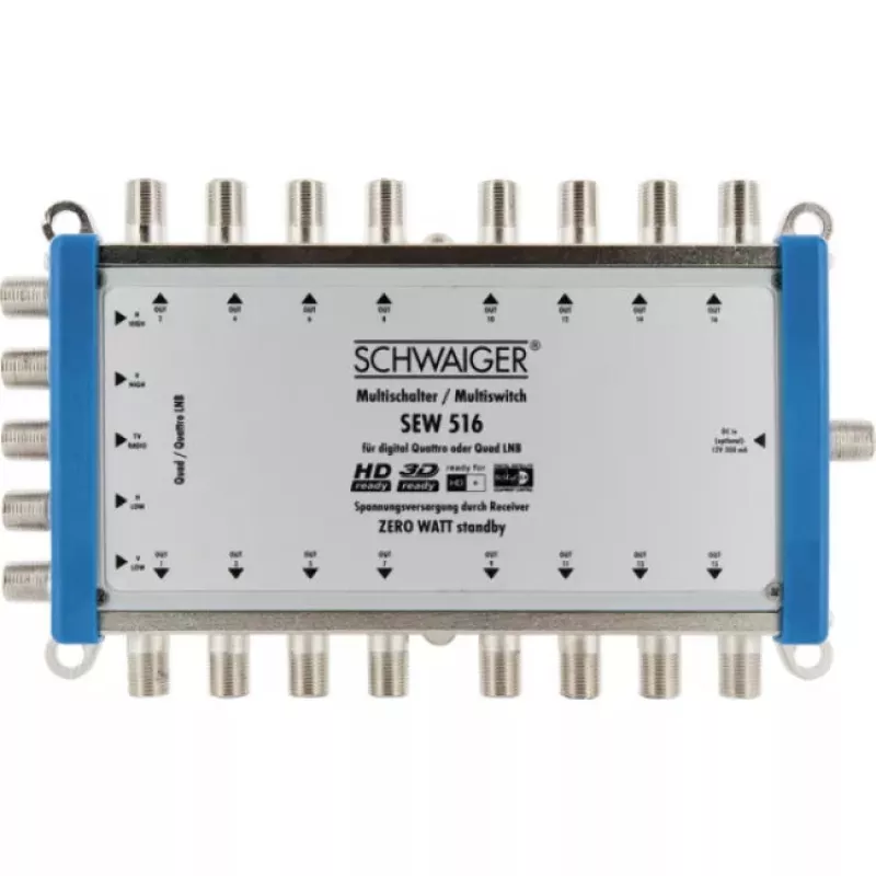 Palydovinis multiswitch Schwaiger SEW516 531 5 įėjimai 16 išėjimų
