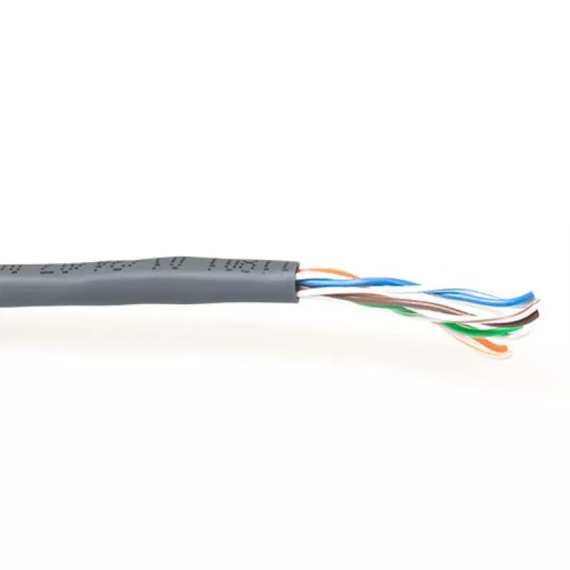 Laidas ACT CAT5E U/UTP PVC vientisas pilkas 305 m