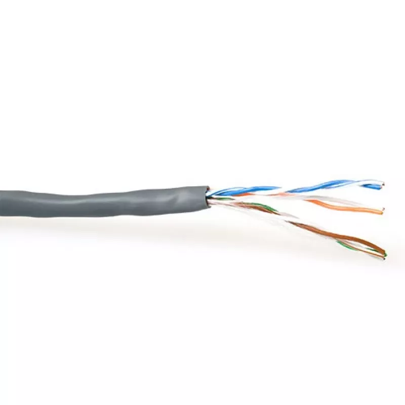 Kabelis ACT CAT5E U/UTP PVC vientisas pilkas 500 m