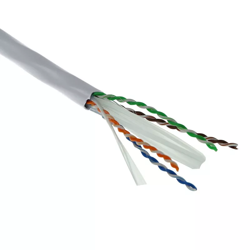 ACT Cat 6A U/UTP tvirta instaliacinė kabelis, PVC Eca 23AWG pilkas 305 metrai