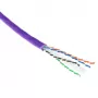 ACT Cat 6A U/UTP tvirto montavimo kabelis, LSZH, CPR euroklasė ECA 23AWG, violetinis 305 metrai