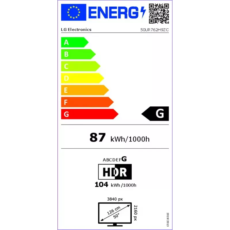 LG 50UR762H9ZC 127 cm (50 col.) 4K Ultra HD išmanusis televizorius Wi-Fi mėlynas 400 cd/m²