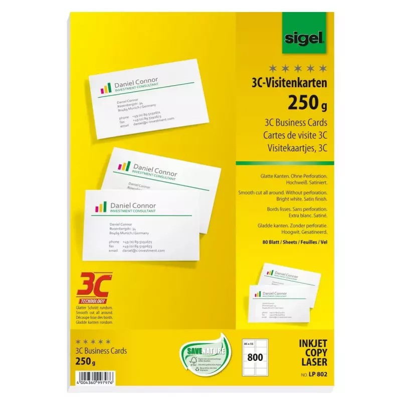 Vizitinės kortelės Sigel LP802