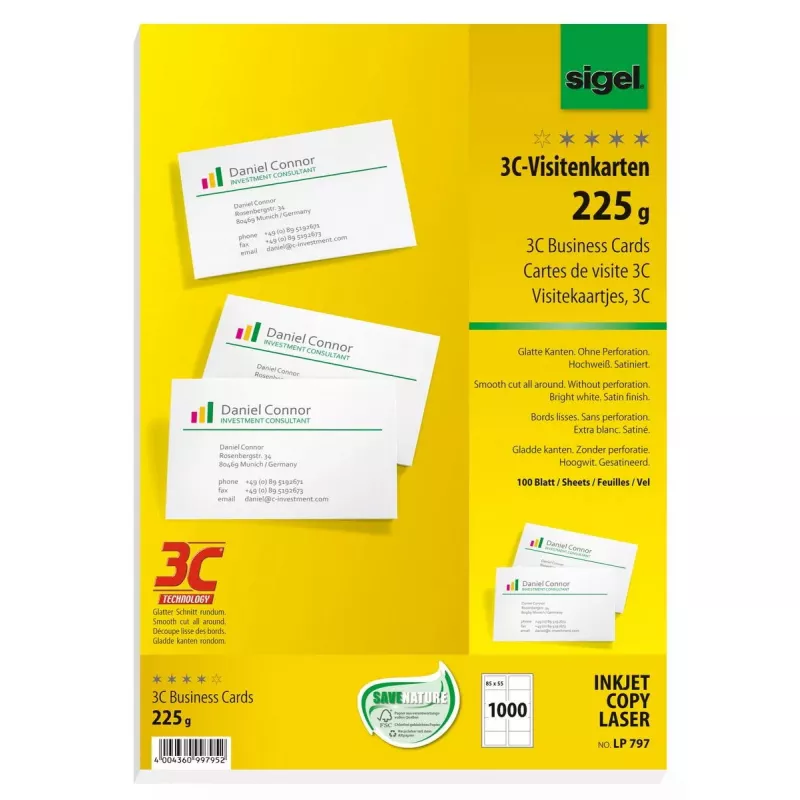 Vizitinės kortelės Sigel LP797