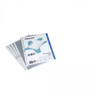 Rexel Crystal Clear A4 Top Open Pocket (50), 210 x 297 mm (A4), Skaidrus, Polipropilenas (PP), Stačias, 50 vnt.