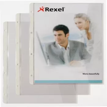 Rexel Document wallet with folding f, 220 x 300 mm, Skaidrus, 0.13 mm, 250 mm, 328 mm, 4 mm