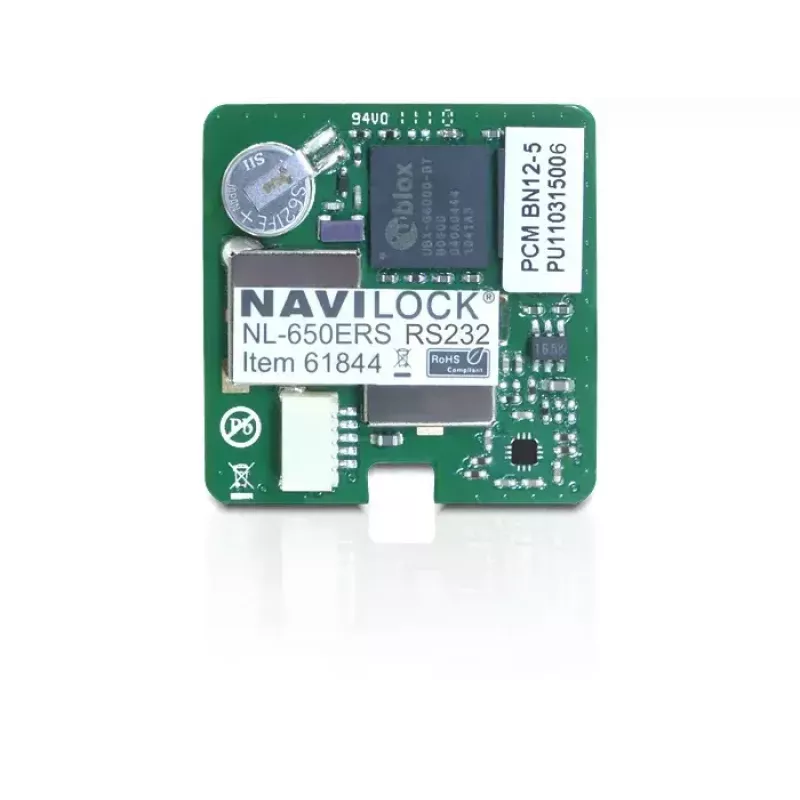 GPS imtuvo modulis Navilock NL-650ERS — Nuoseklioji sąsaja, 50 kanalų, -160 dBmW jautrumas, 5 V, 30×30×7,9 mm