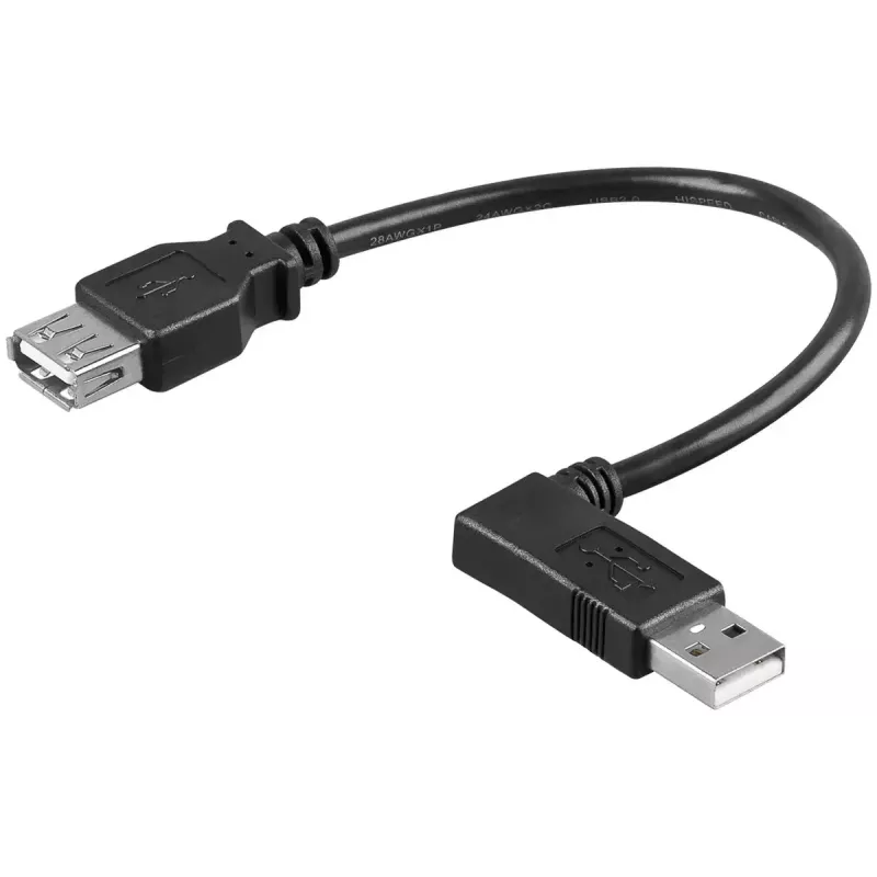 USB 2.0 laidas No name 95704 — USB A kištukas į USB A kištukas, 0,15 m, juodas