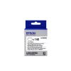 Epson etikečių kasetė, išpjauto ovalo formos, LK-8WBWAB, juoda ant balto, 25x38 mm (140 etikečių)