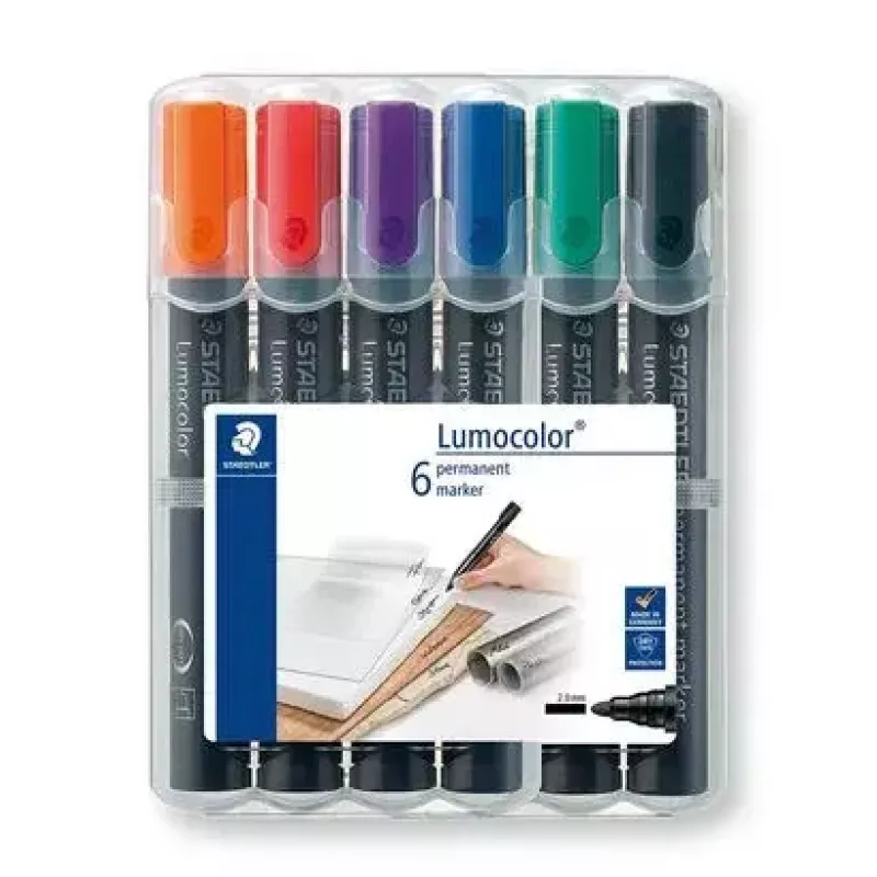 Nuolatinis žymeklis Staedtler Lumocolor 352 su apvaliu antgaliu 6 vnt.