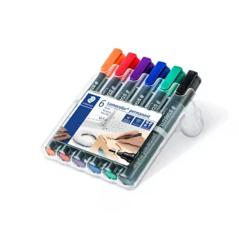 Nuolatinis žymeklis Staedtler Lumocolor 352 su apvaliu antgaliu 6 vnt.